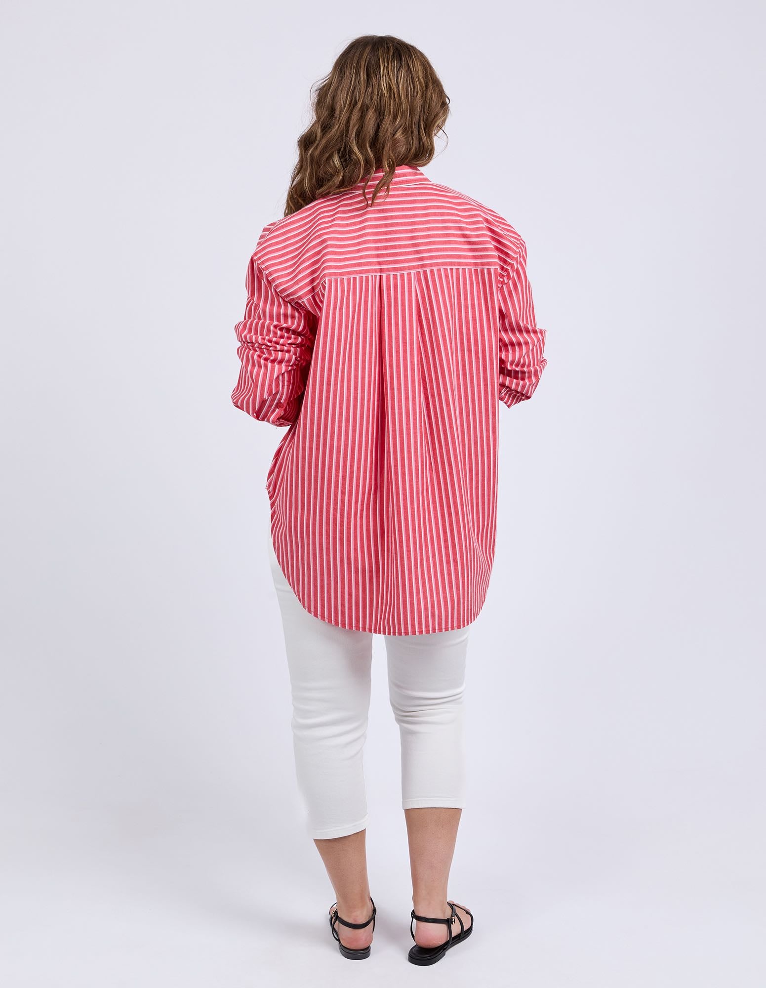 Elm - Frankie Striped Shirt - Cayenne
