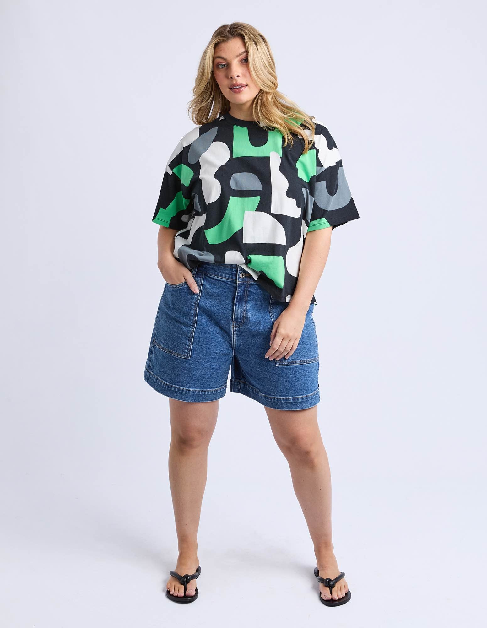 Elm - Stijl Tee - Abstract Yardage