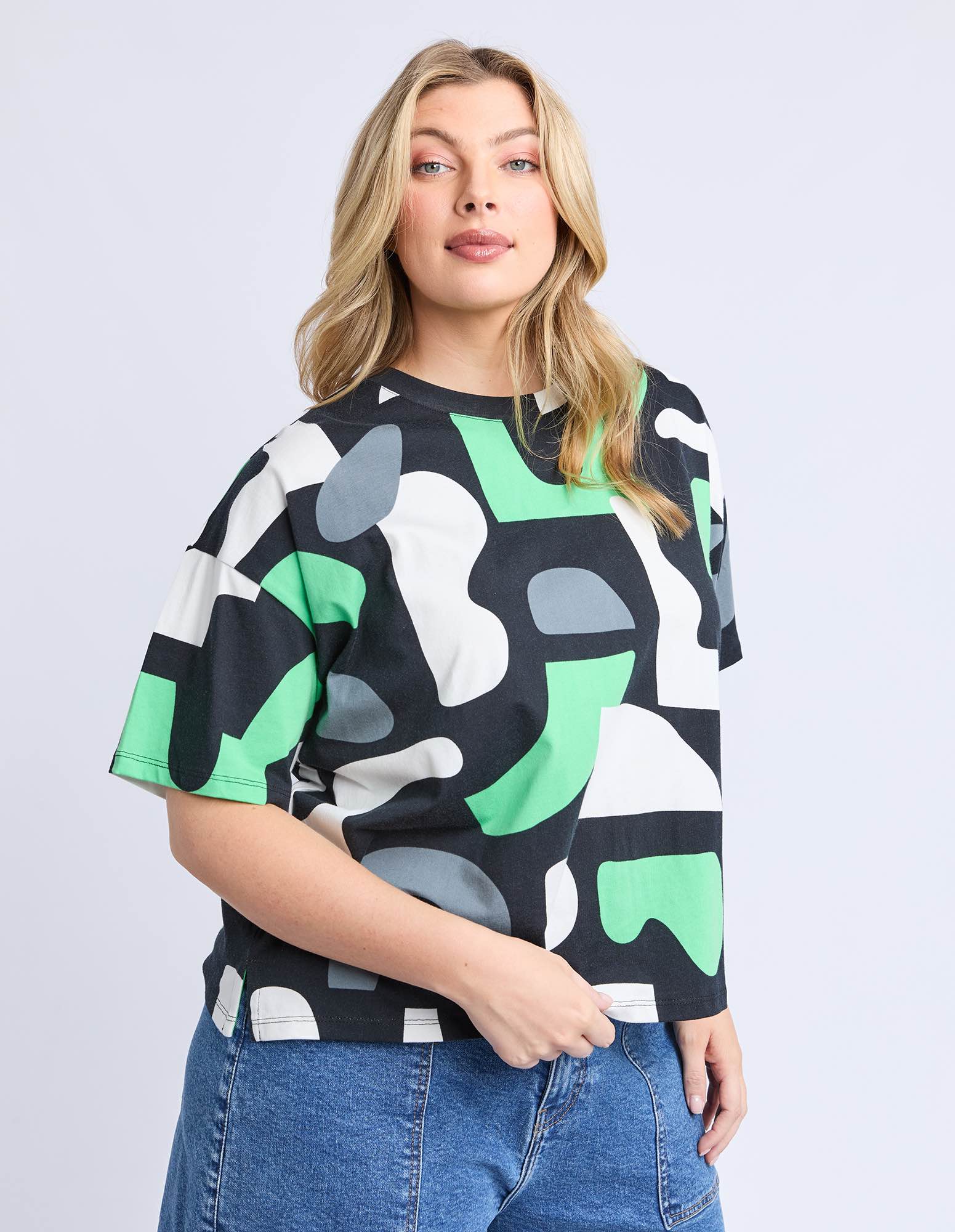 Elm - Stijl Tee - Abstract Yardage