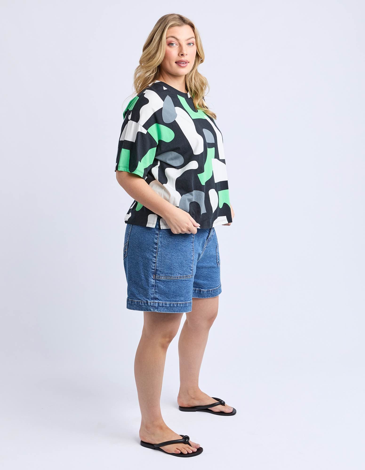 Elm - Stijl Tee - Abstract Yardage