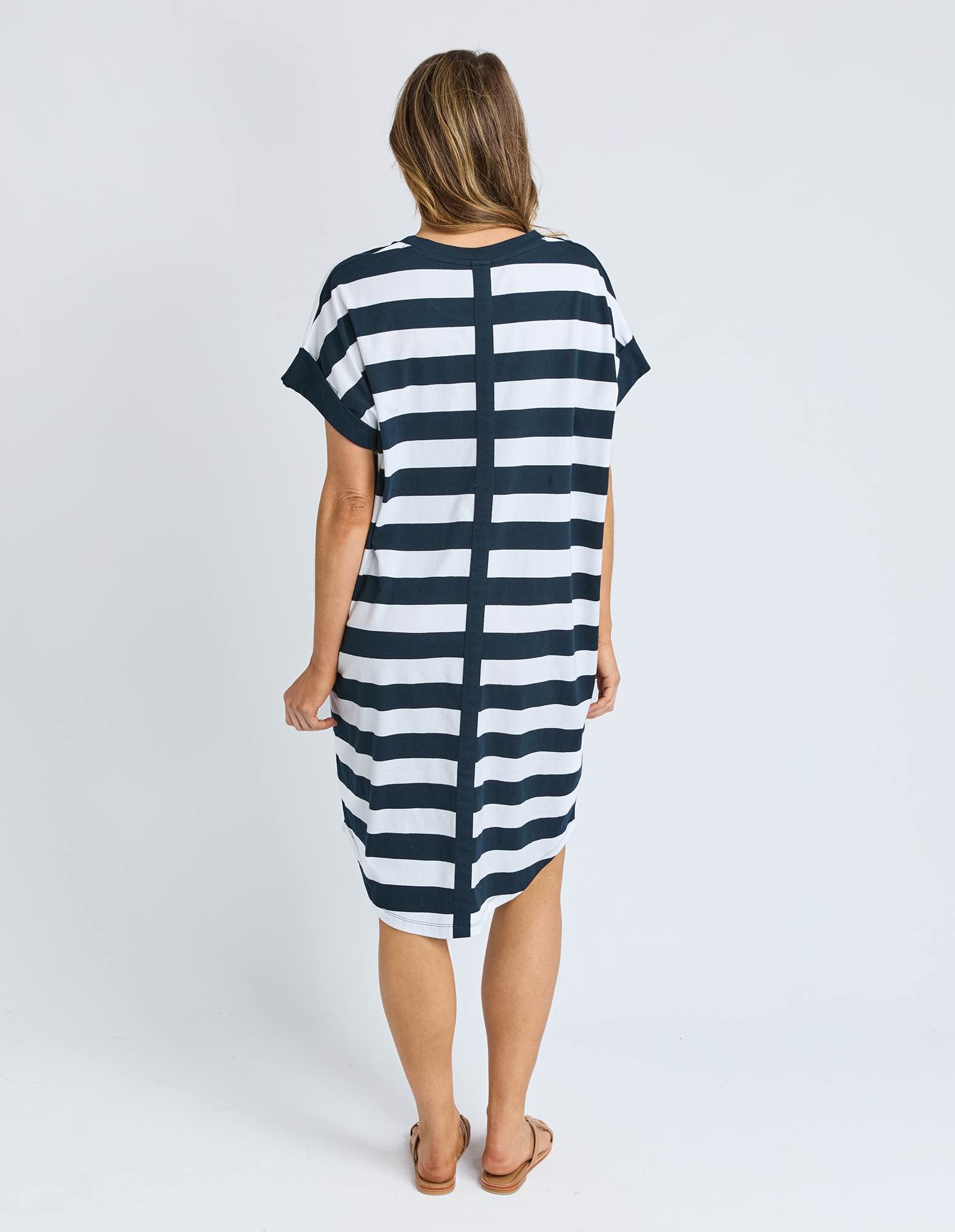 Elm - McKinley Dress - Navy & White Stripe
