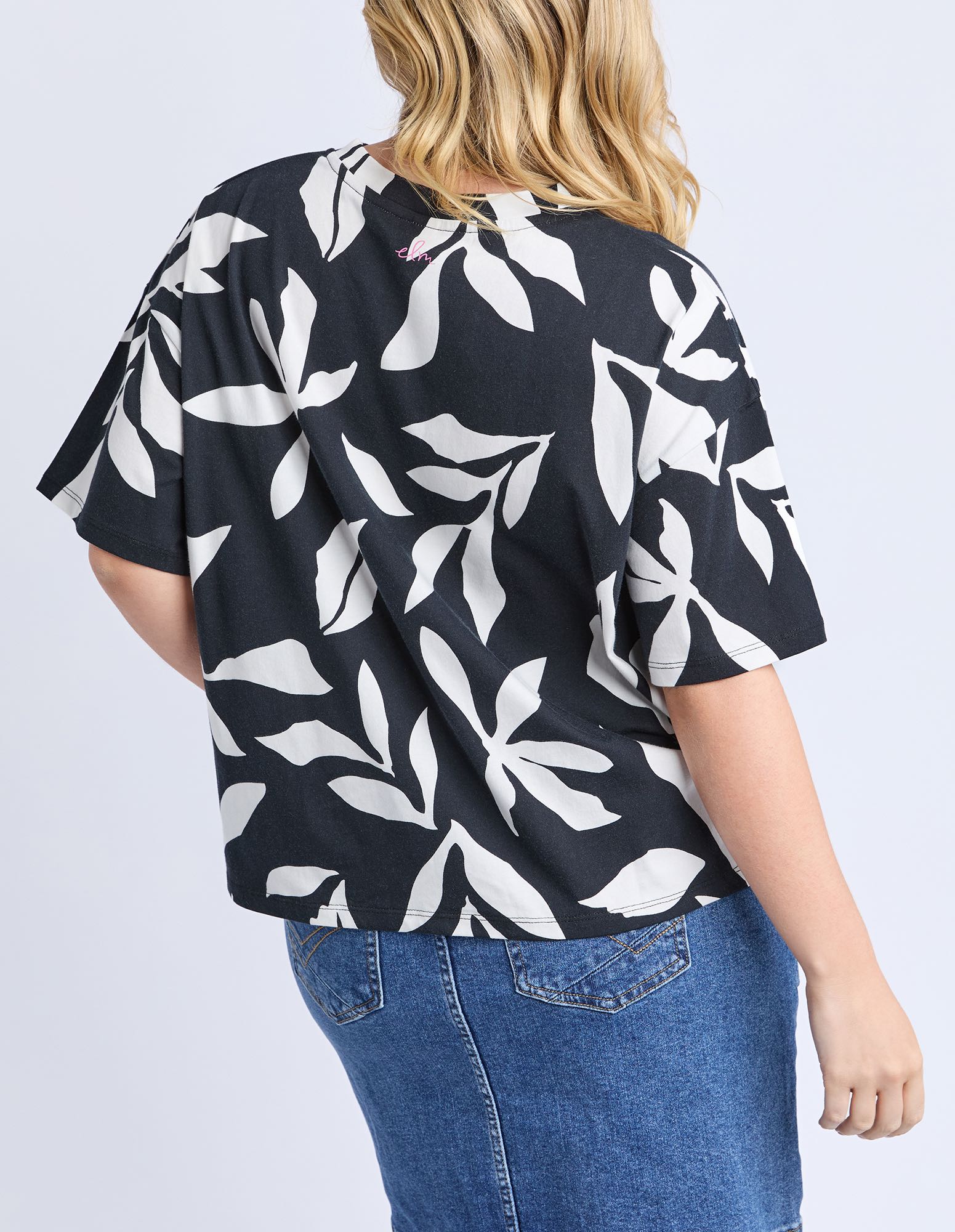 Elm - Mimosa Tee - Black Yardage