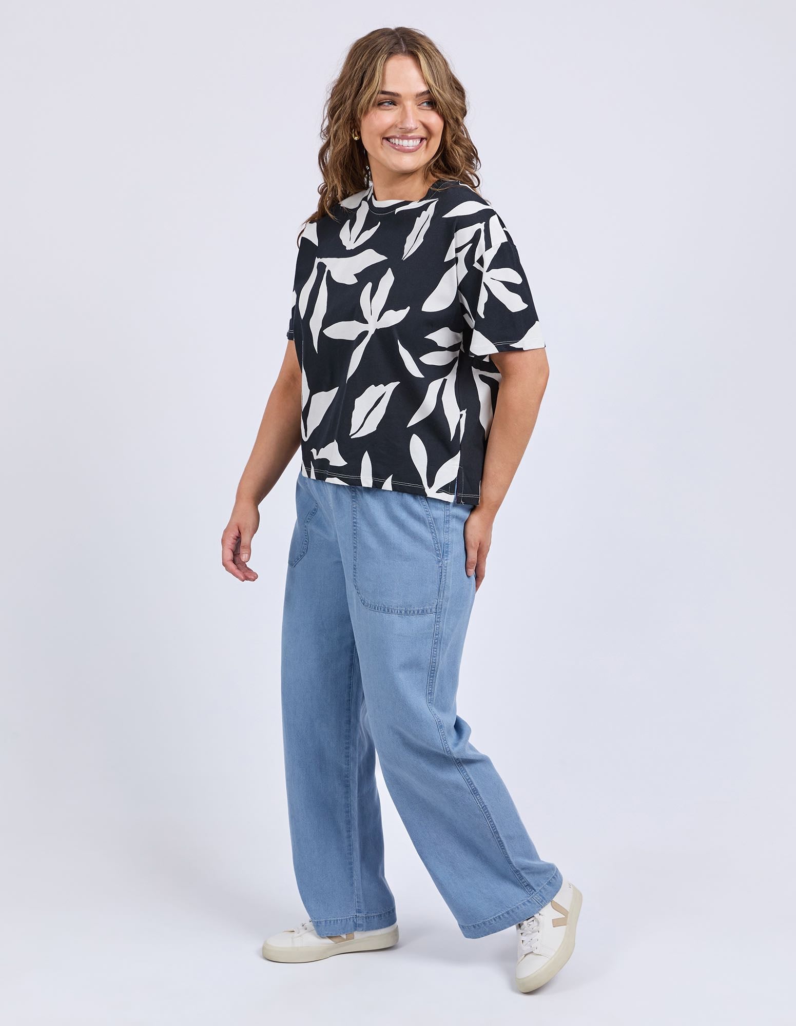 Elm - Mimosa Tee - Black Yardage