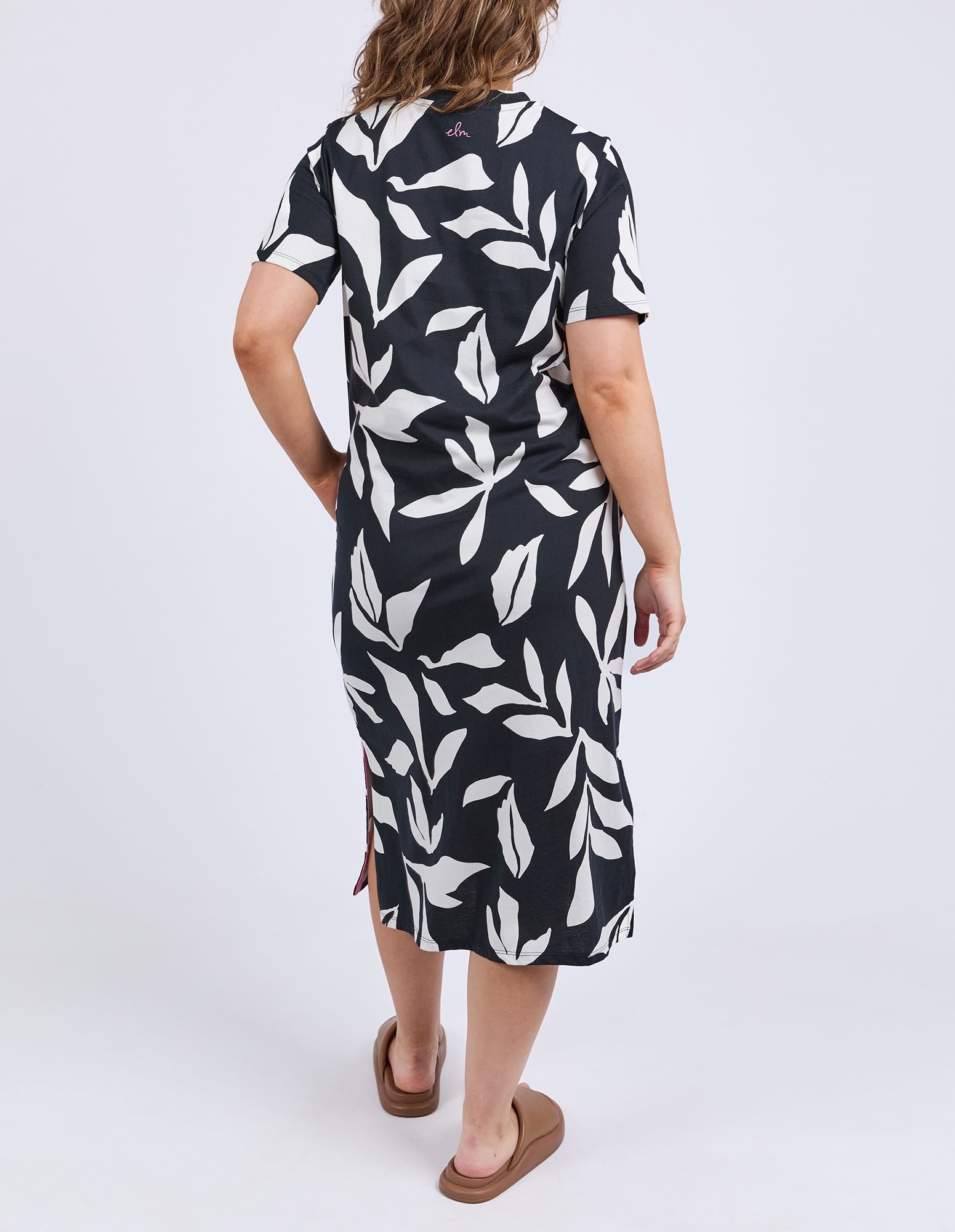 Elm - Mimosa Tee Dress - Black Yardage