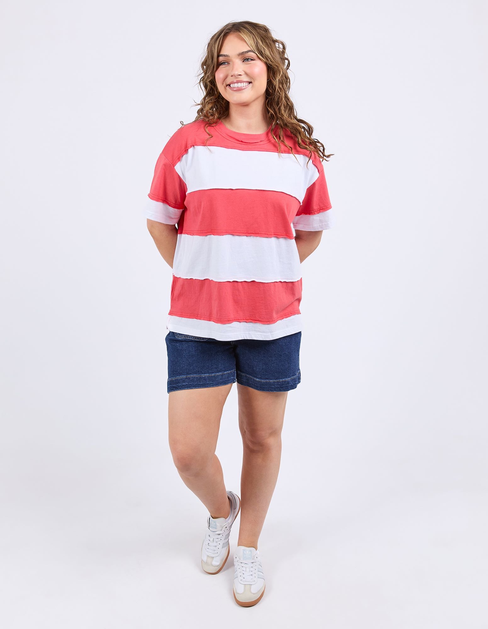 Elm - Bold Stripe Tee - Cayenne