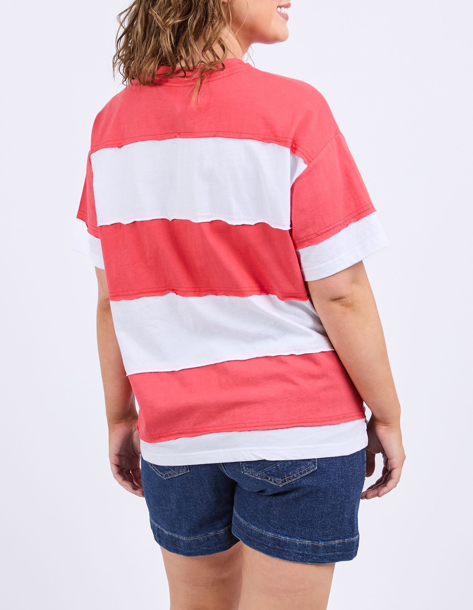 Elm - Bold Stripe Tee - Cayenne