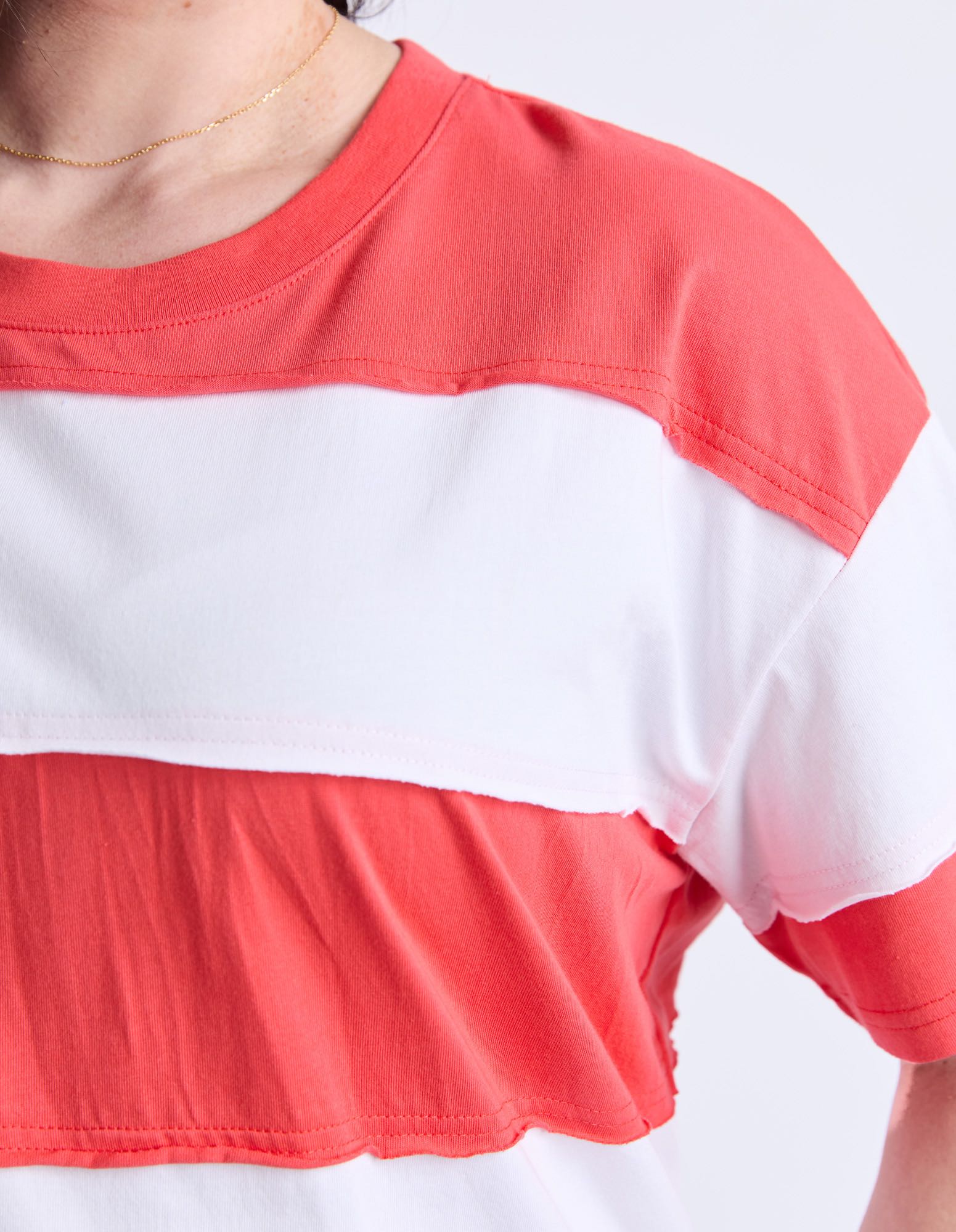 Elm - Bold Stripe Tee - Cayenne