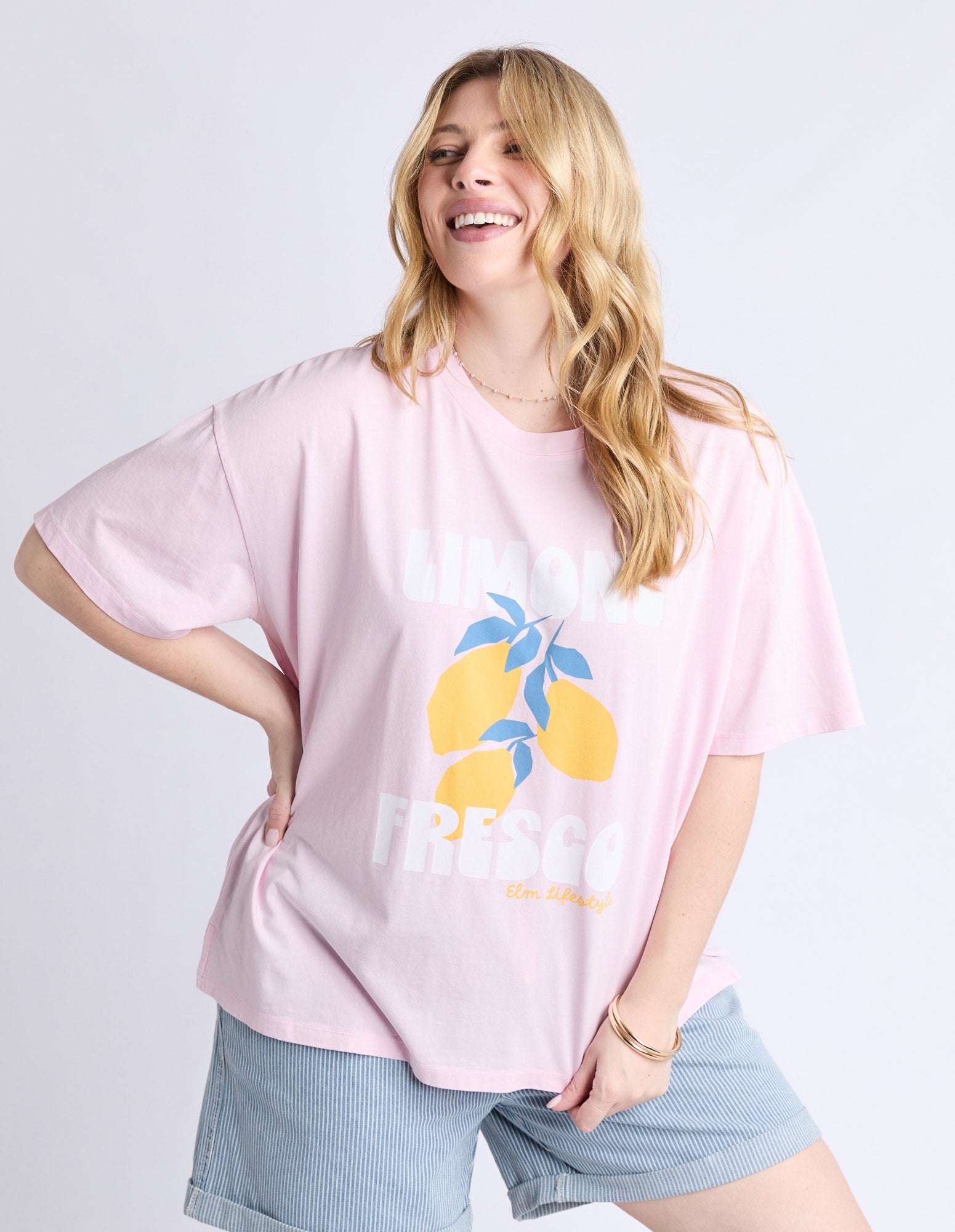 Elm - Limone Fresco Short Sleeve Tee -  Pink