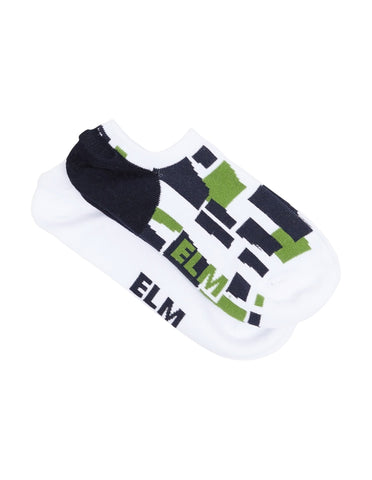 Elm - No Show Sock 2 PK - Valley Geo Print & White