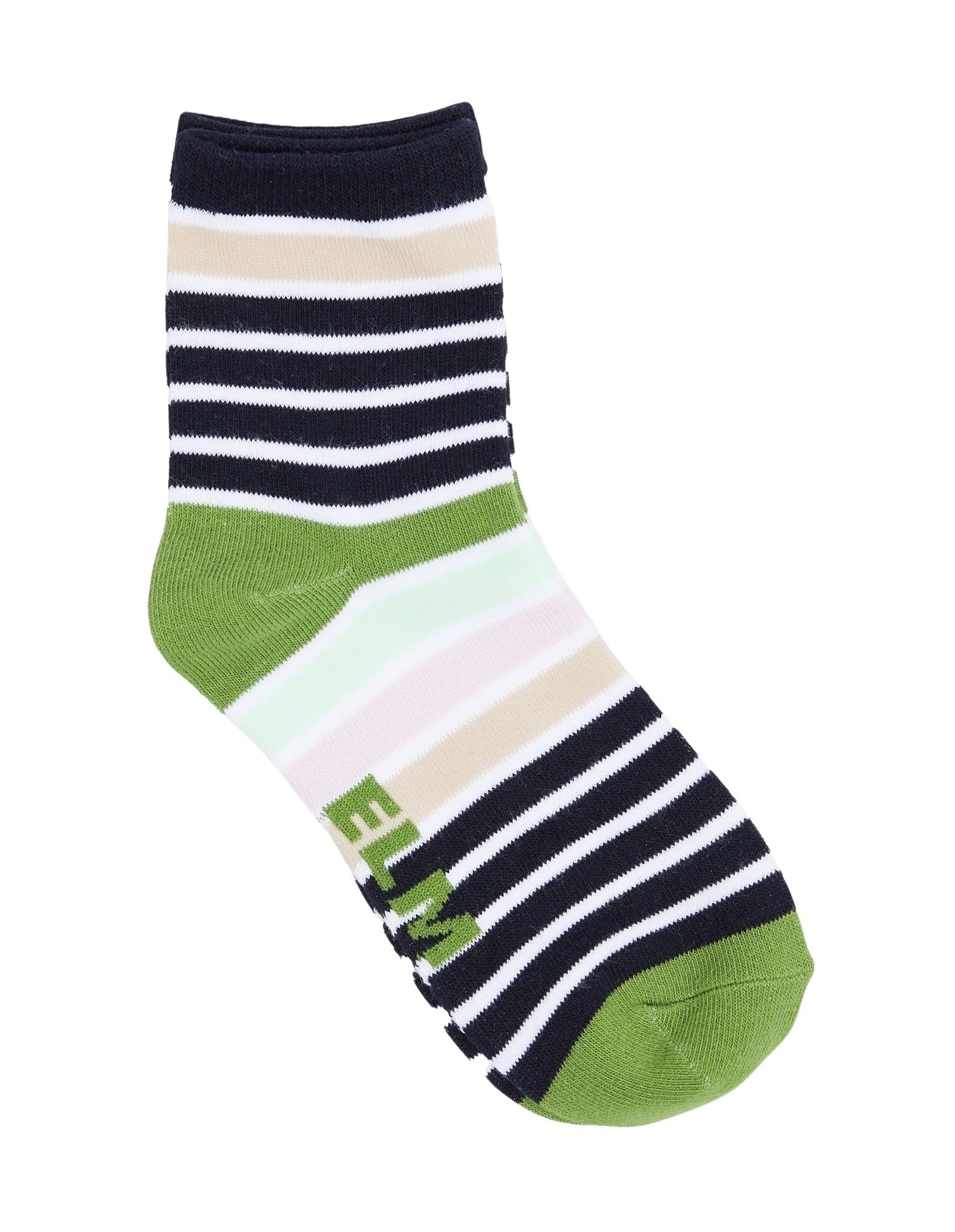 Elm - Ankle Sock 2 PK - Fig Stripe and White