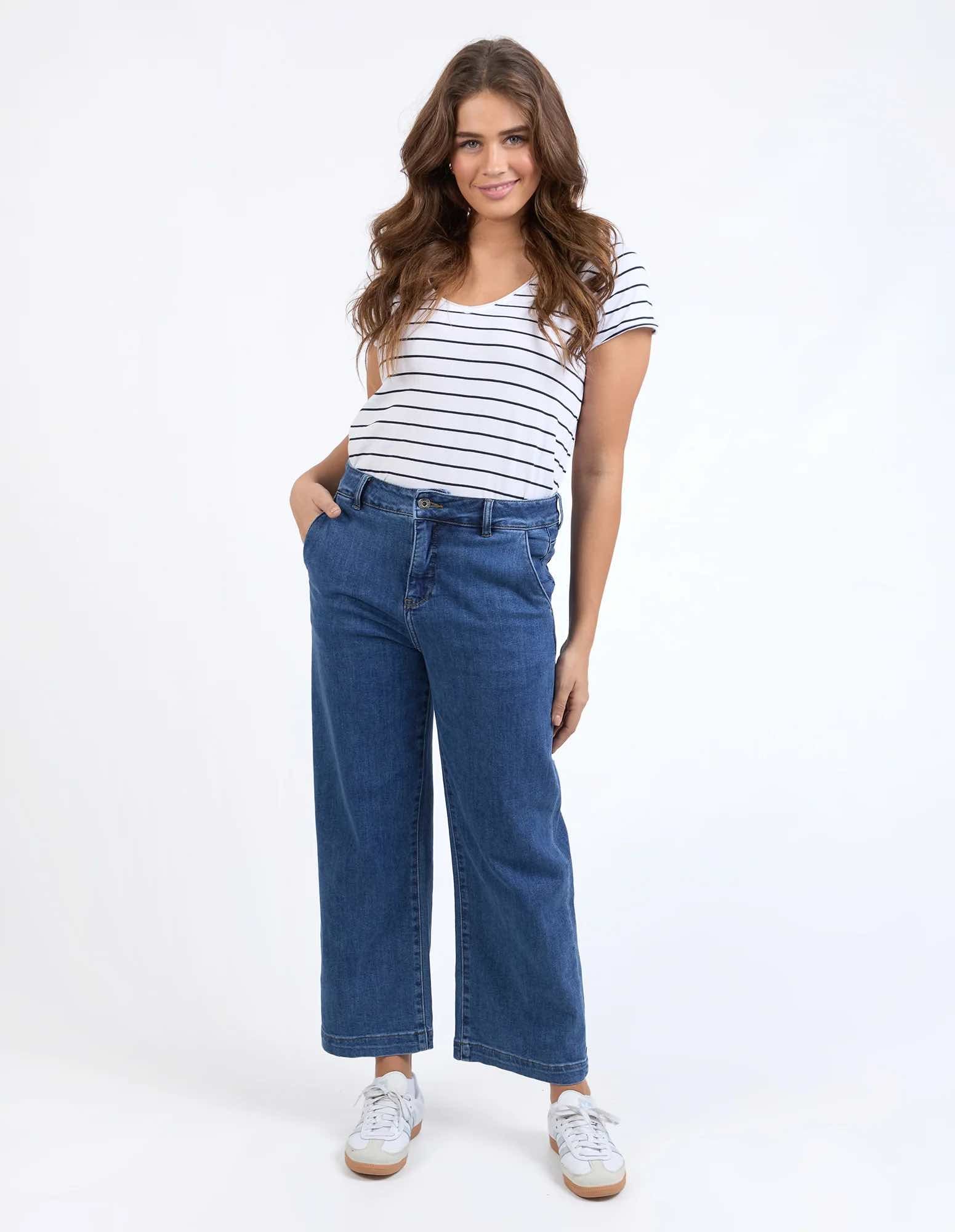 Elm - Izzy Wide Leg Jean - Dark Blue Wash