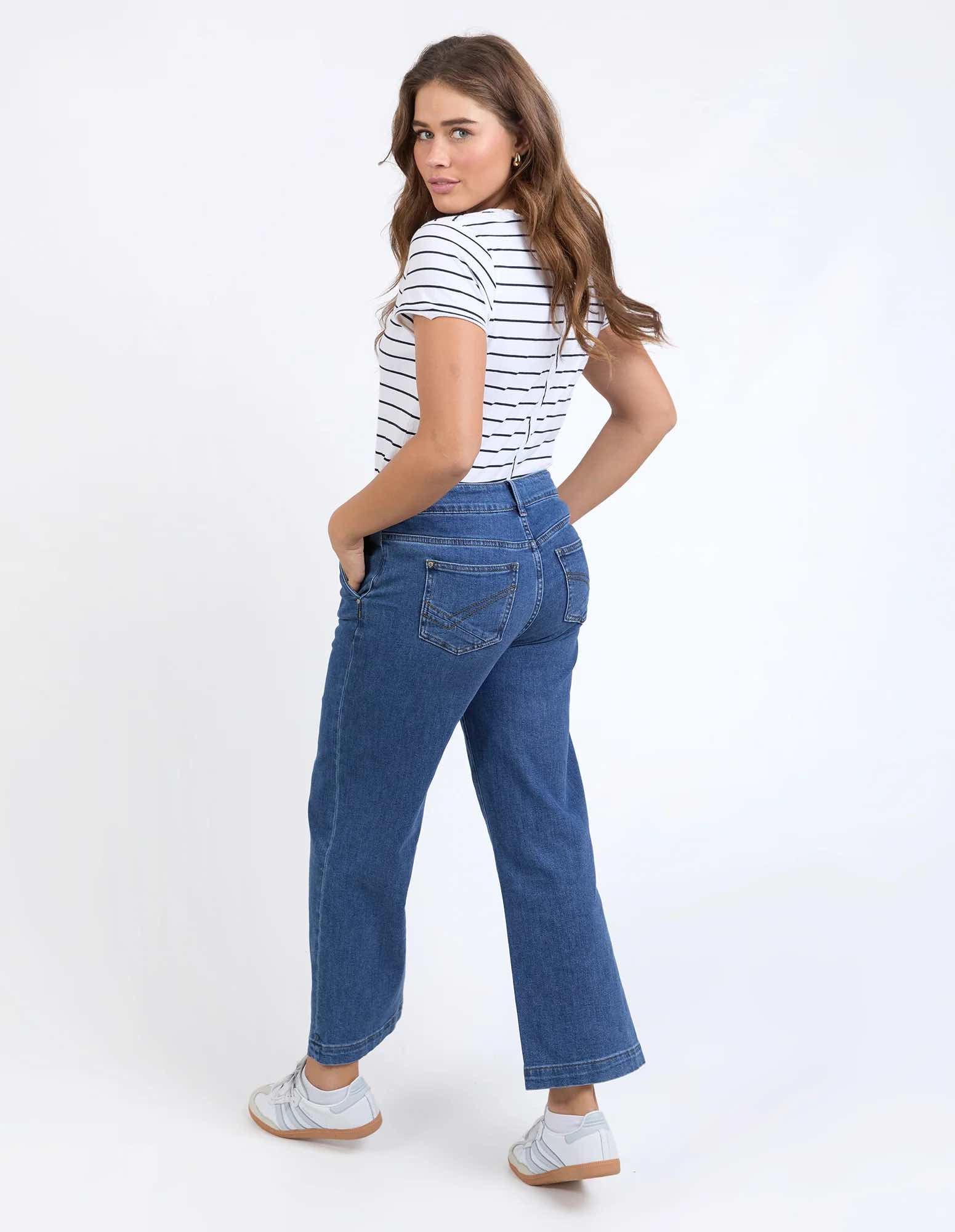 Elm - Izzy Wide Leg Jean - Dark Blue Wash