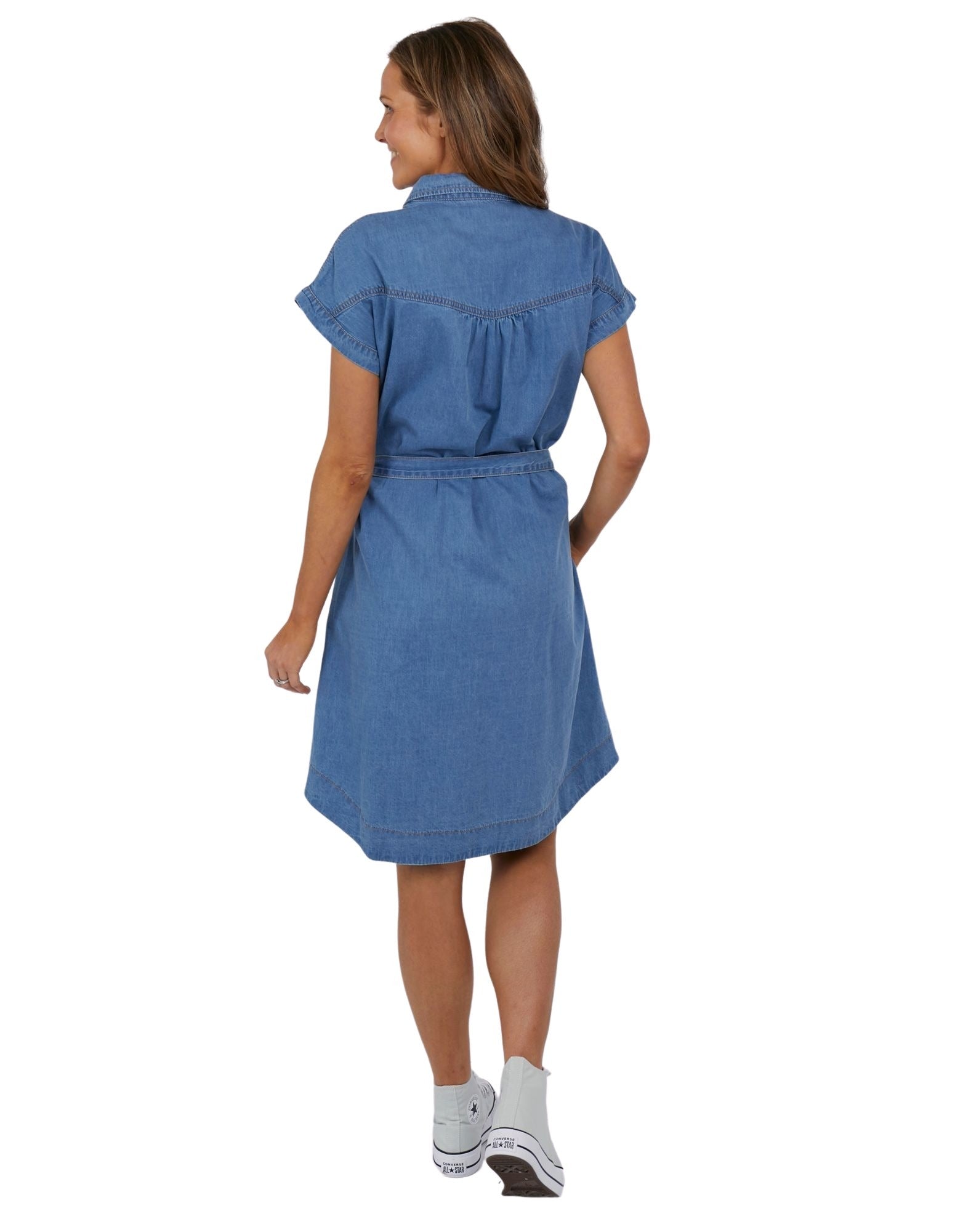 Elm - Everleigh Denim Dress - Blue - Last One Size 16!