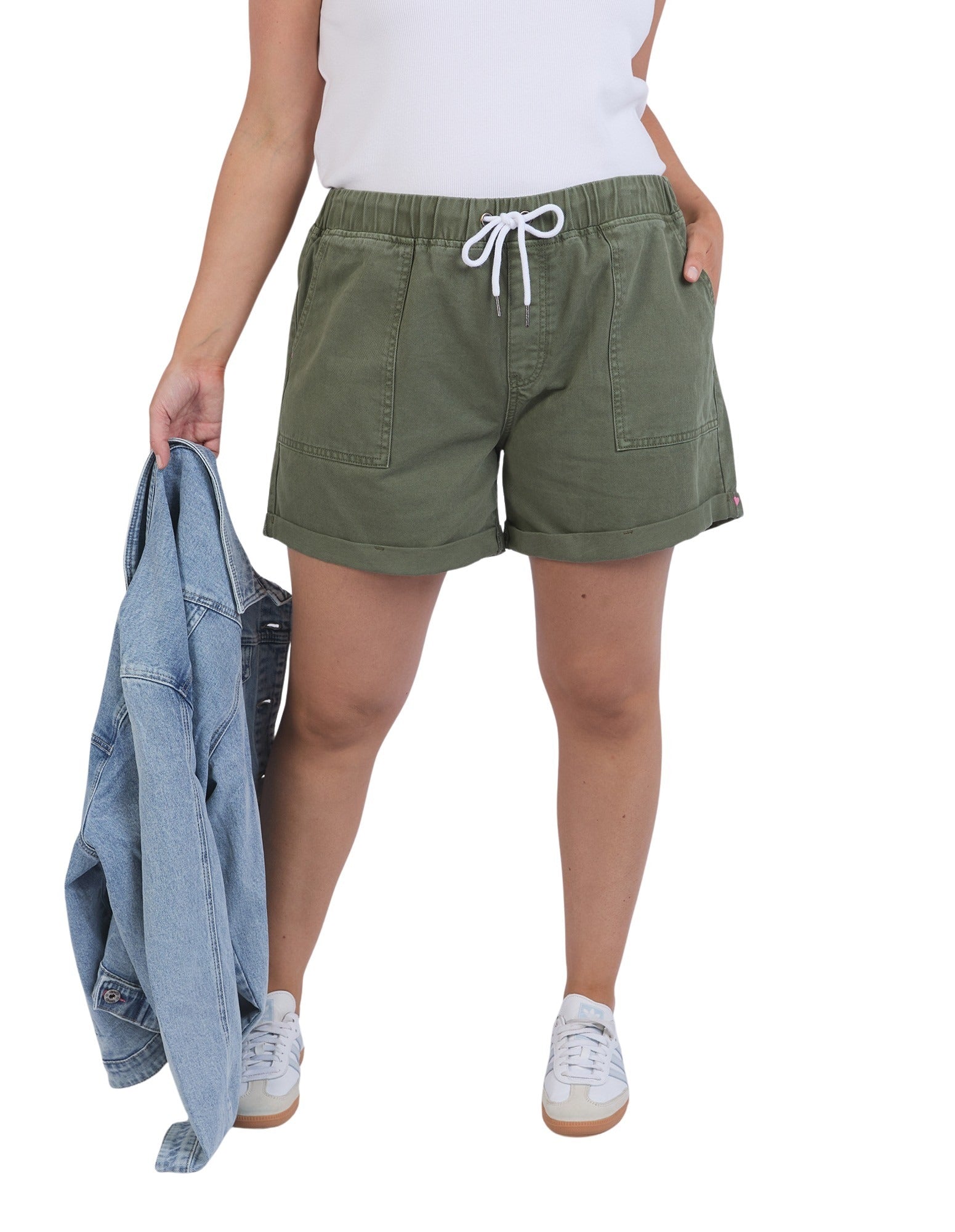 Elm - Emma Denim Short - Khaki