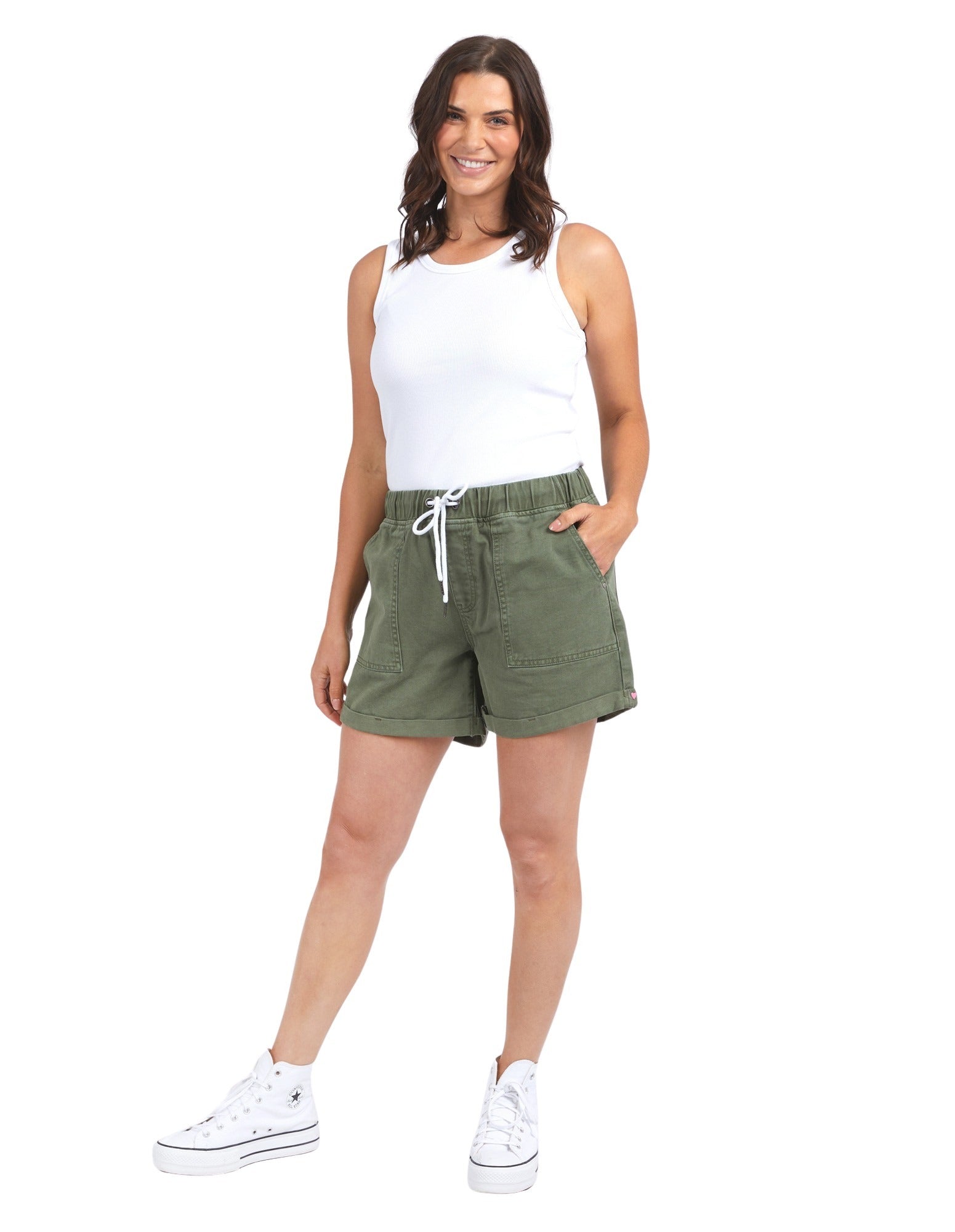 Elm - Emma Denim Short - Khaki