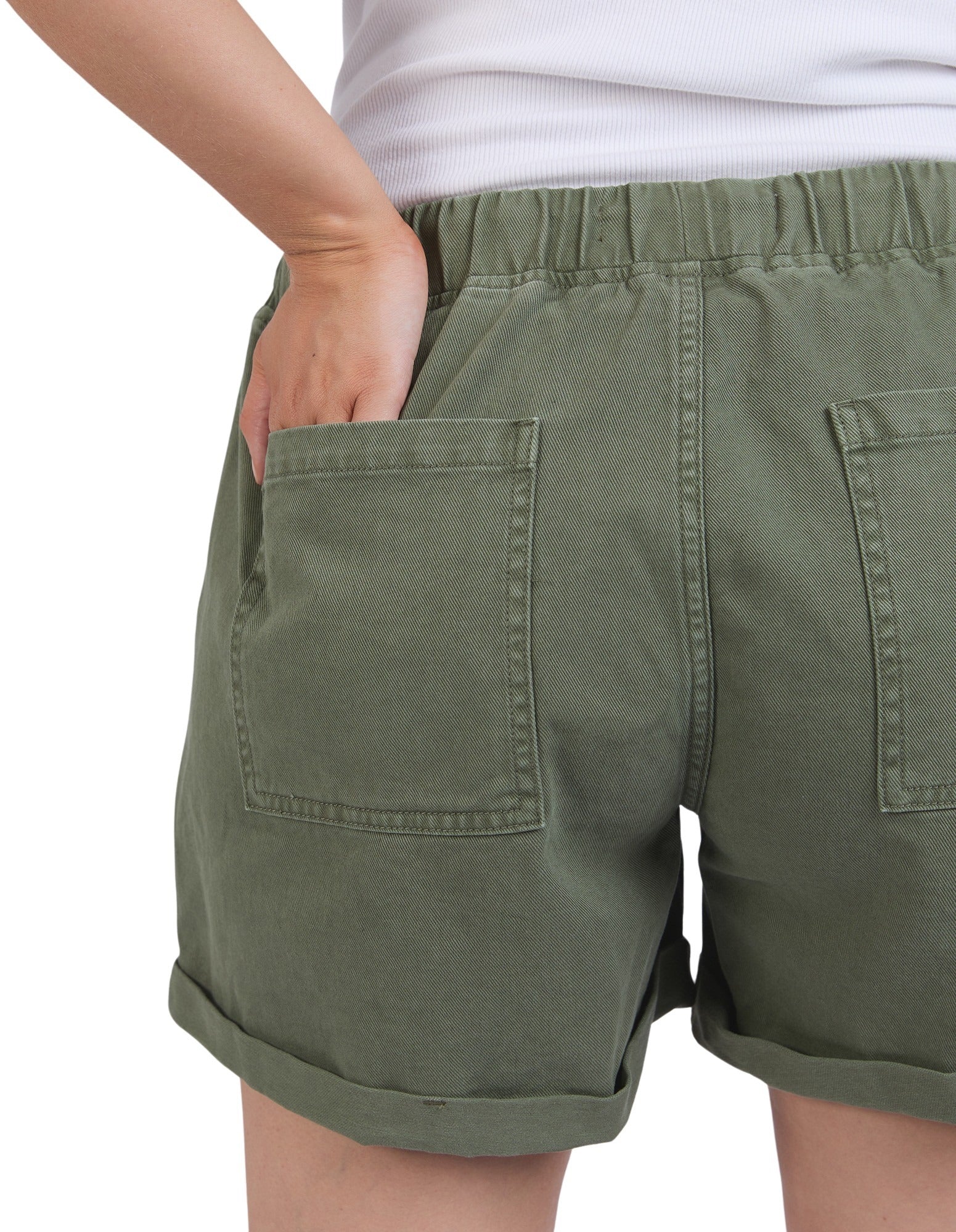 Elm - Emma Denim Short - Khaki