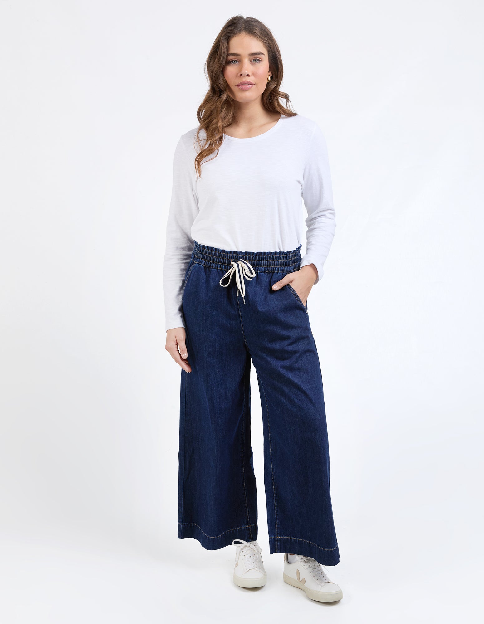 Elm - Greta Wide Leg Pant - Extra Dark Wash