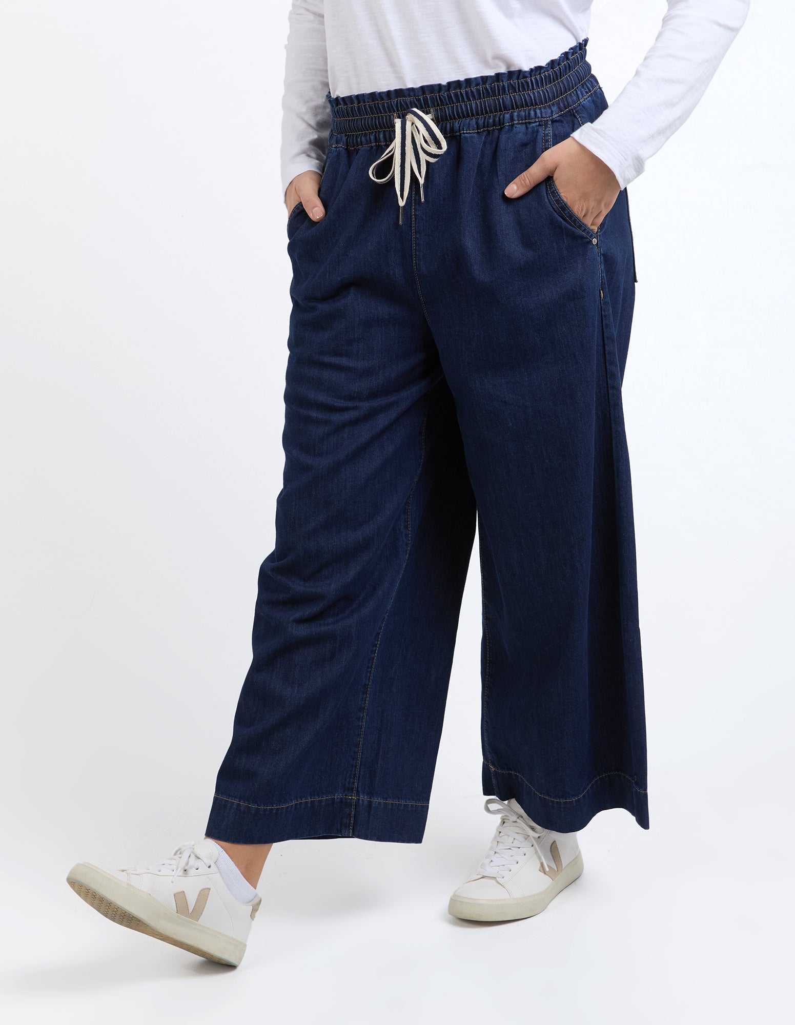 Elm - Greta Wide Leg Pant - Extra Dark Wash