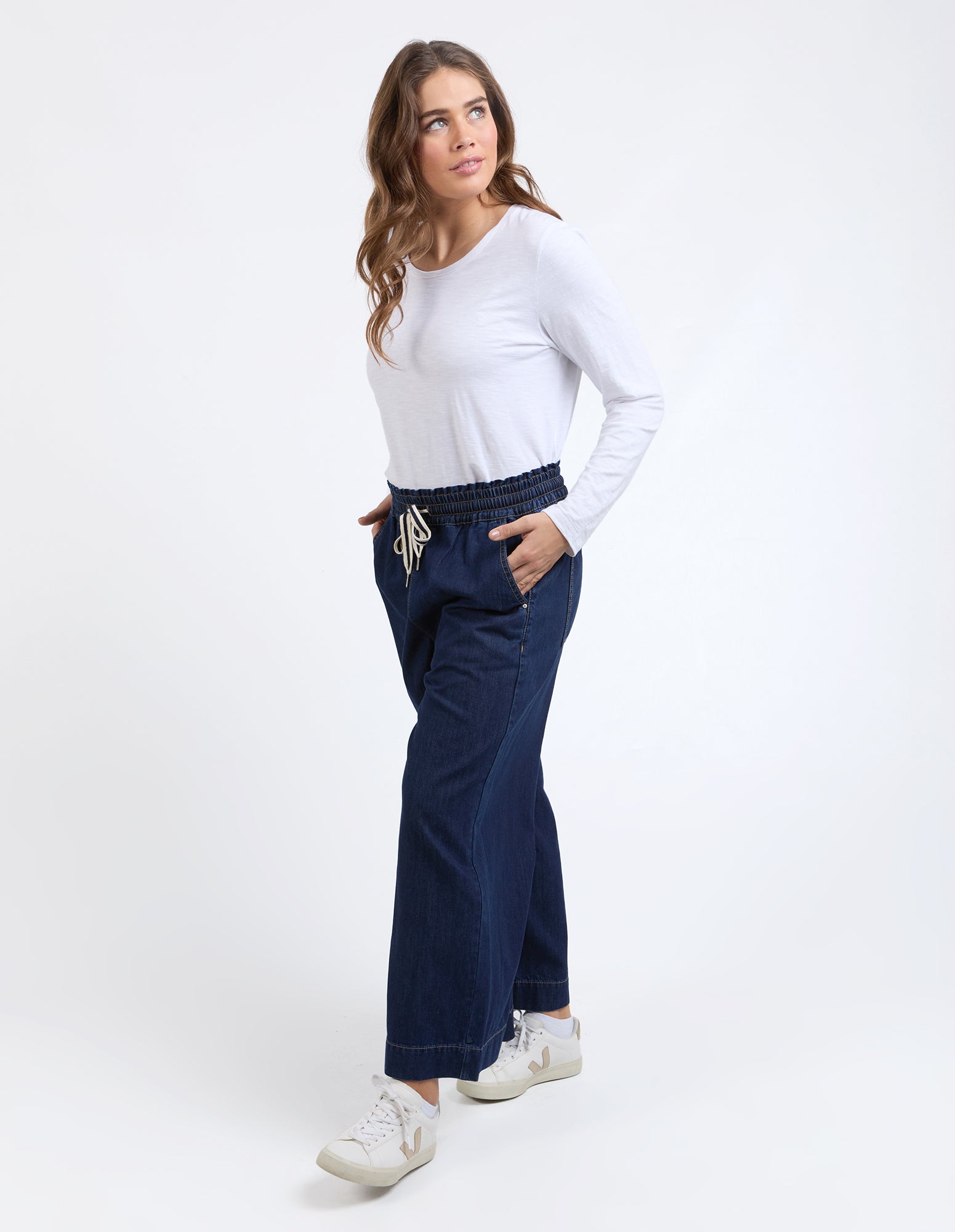 Elm - Greta Wide Leg Pant - Extra Dark Wash
