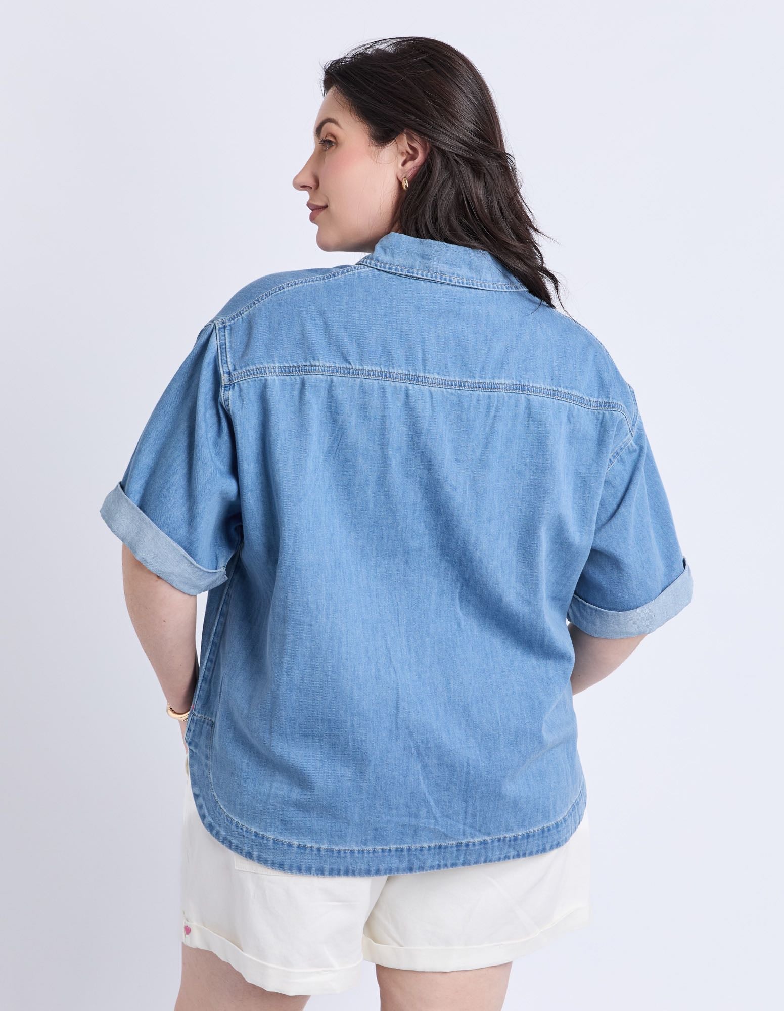 Elm - Annika Short Sleeve Denim Shirt