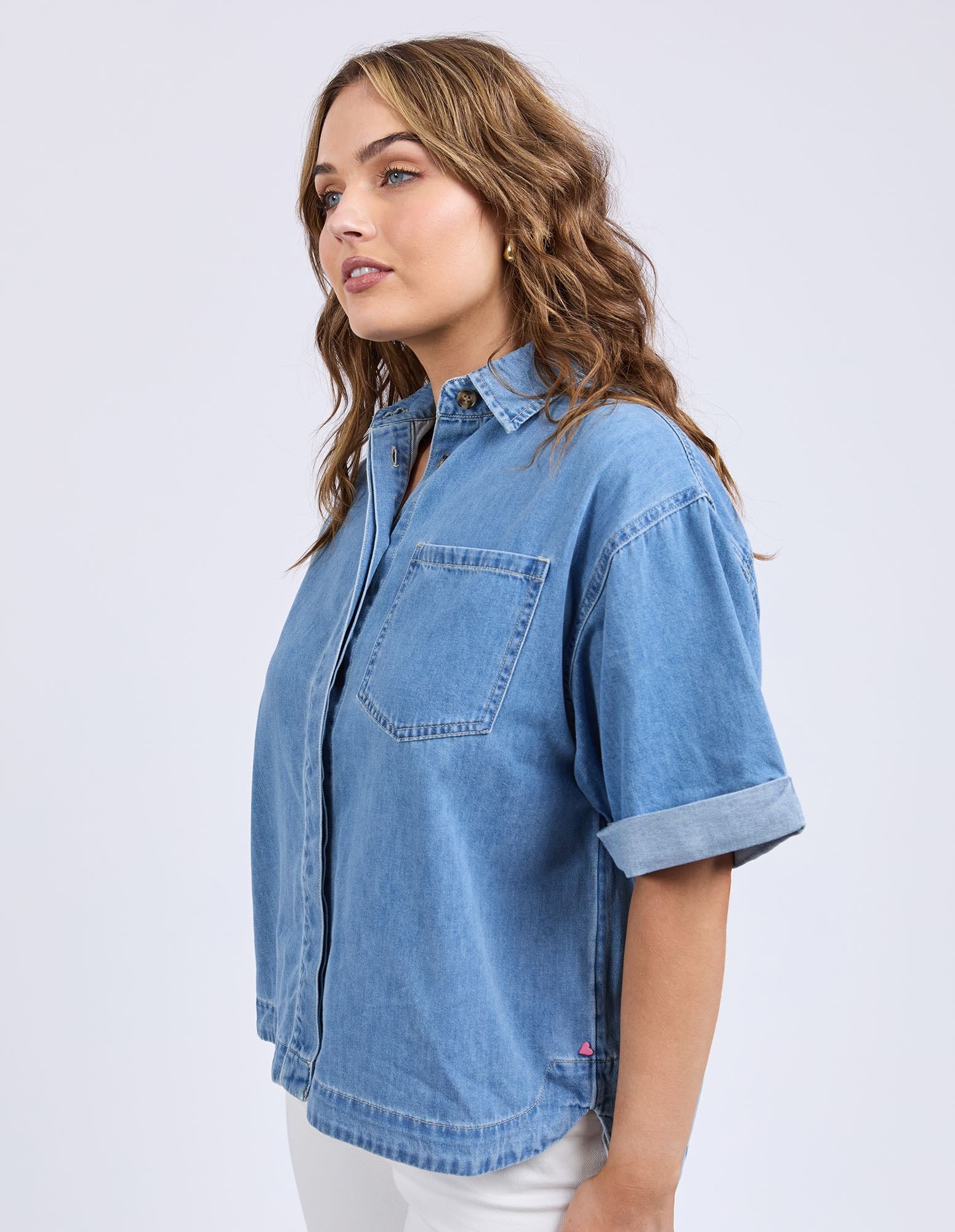 Elm - Annika Short Sleeve Denim Shirt