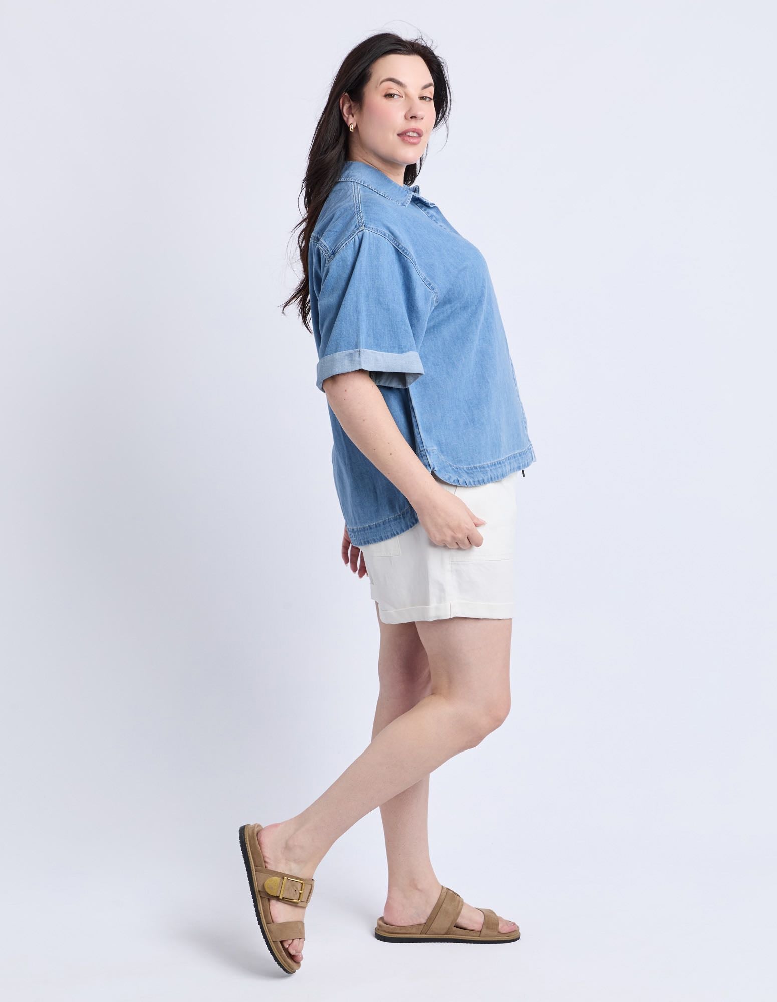 Elm - Annika Short Sleeve Denim Shirt