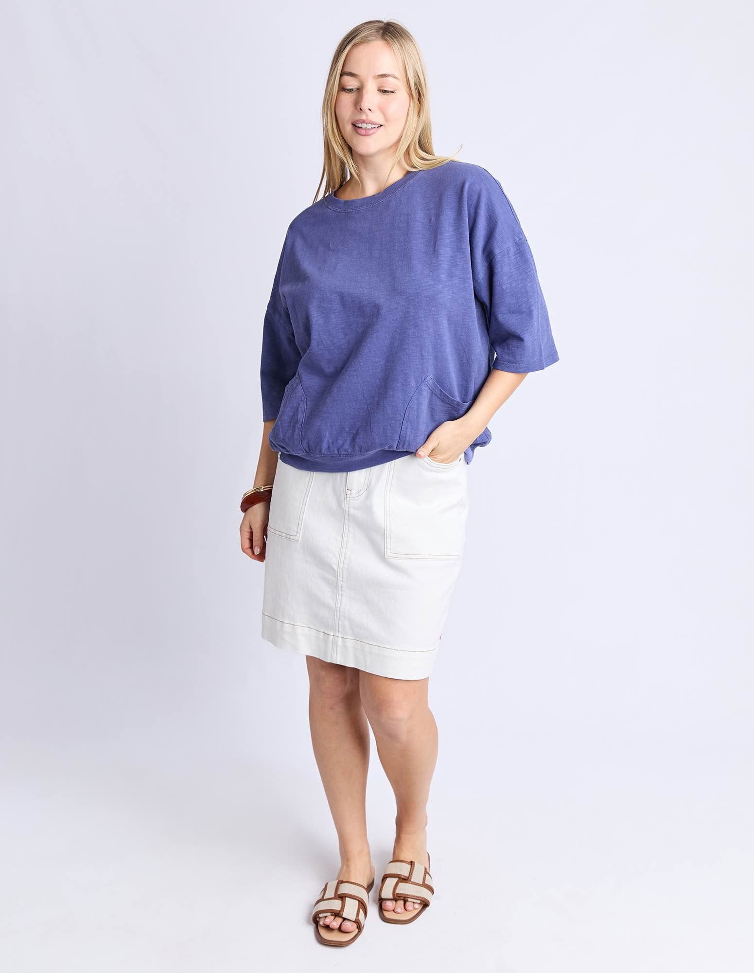 Elm - Mazie Sweat - Vintage Blue - NEW COLOUR!