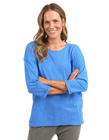 Elm - Annie 3/4 Sleeve Sweat - Cerulean Blue