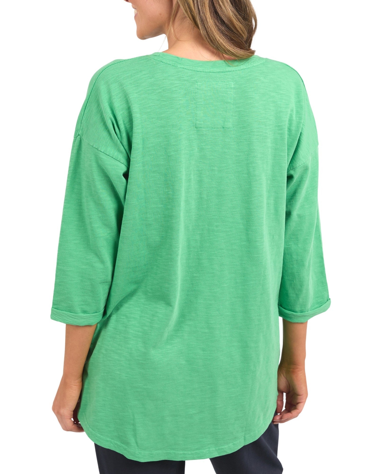 Elm - Annie 3/4 Sleeve Sweat - Greenbriar