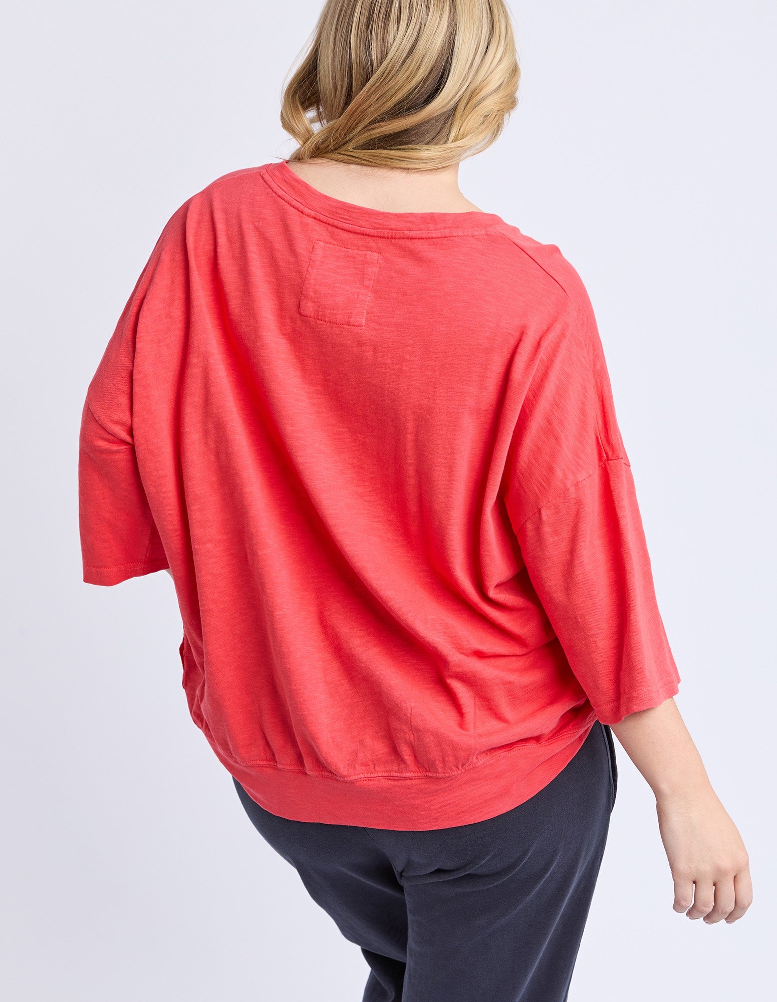 Elm - Mazie Vee Neck Sweat - Cayenne