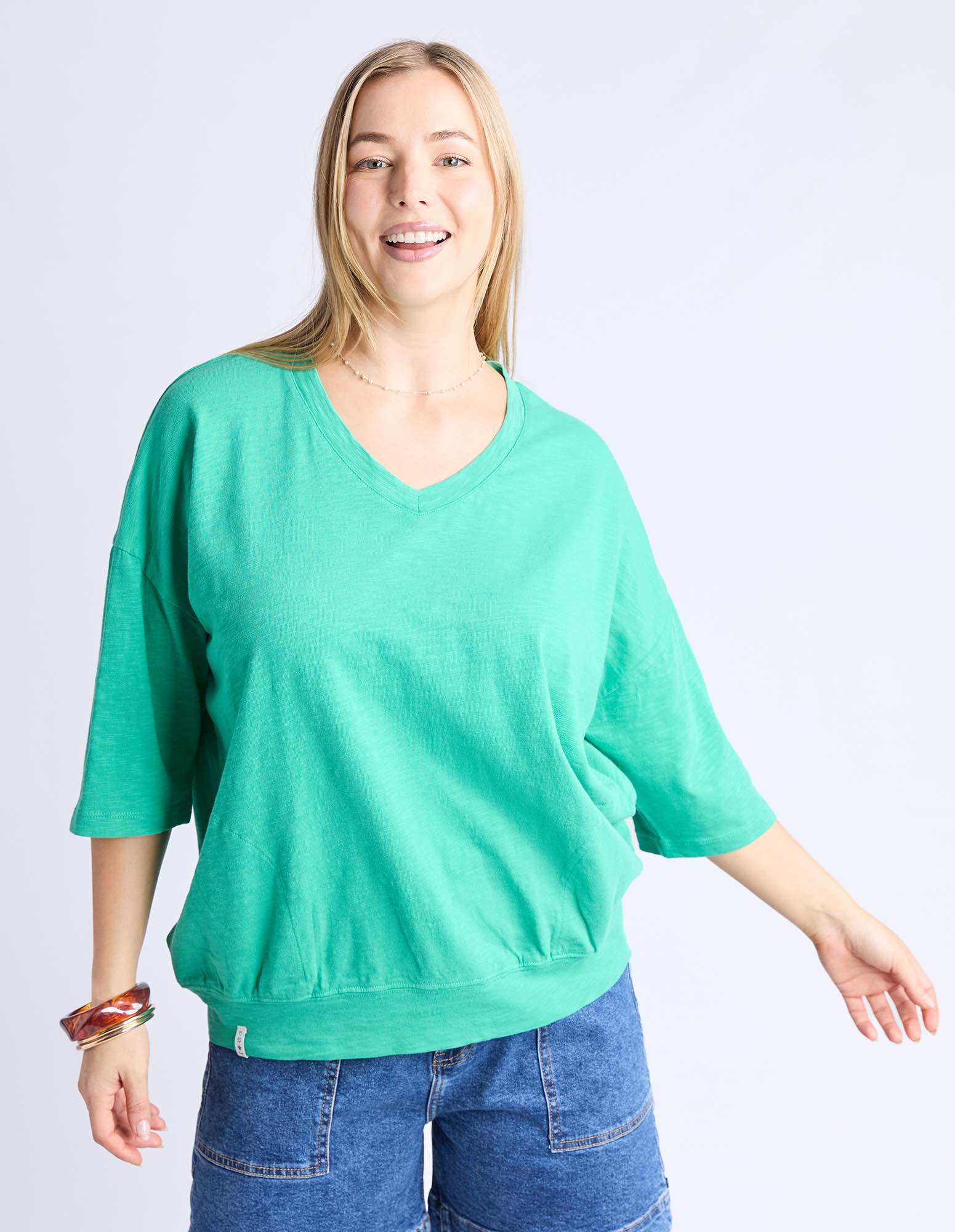 Elm - Mazie Vee Sweat - Gumdrop Green - NEW COLOUR!