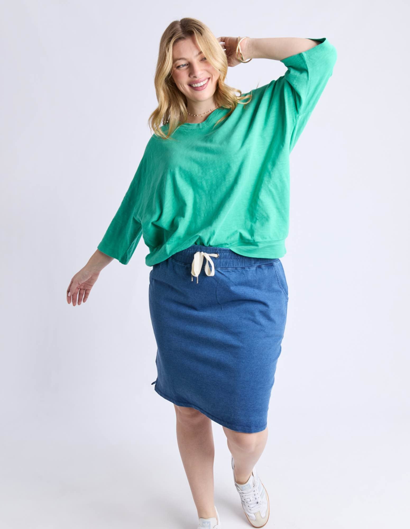 Elm - Mazie Vee Sweat - Gumdrop Green - NEW COLOUR!