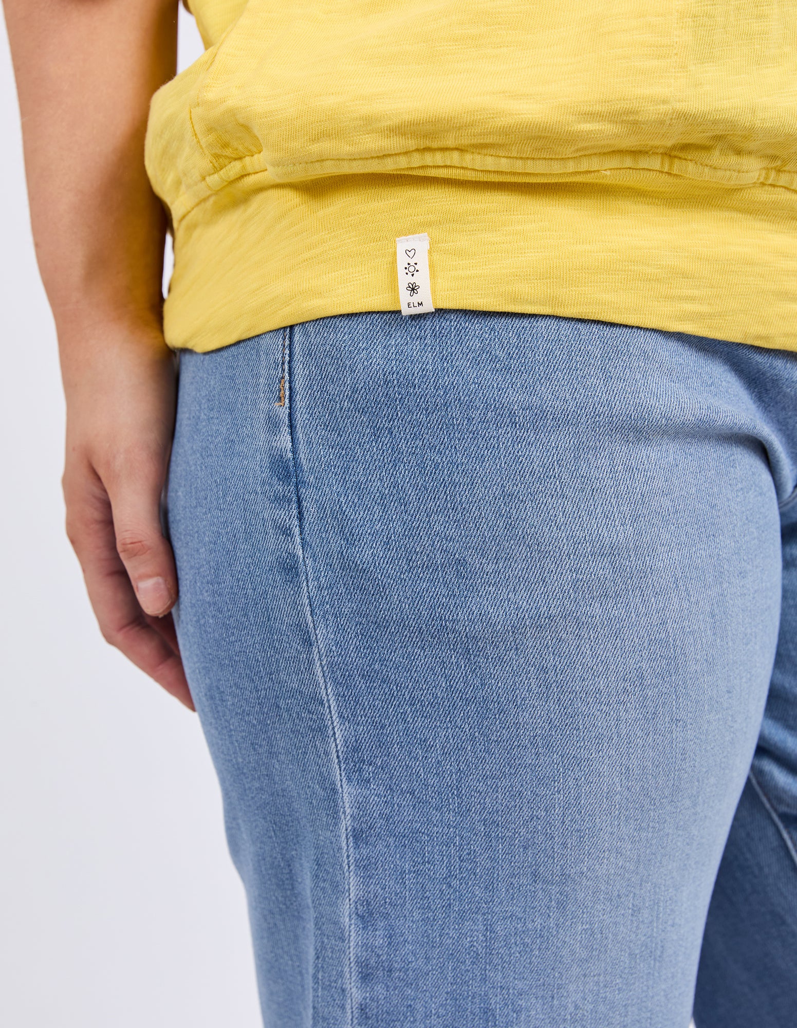 Elm - Mazie Vee Neck Sweat - Lemon