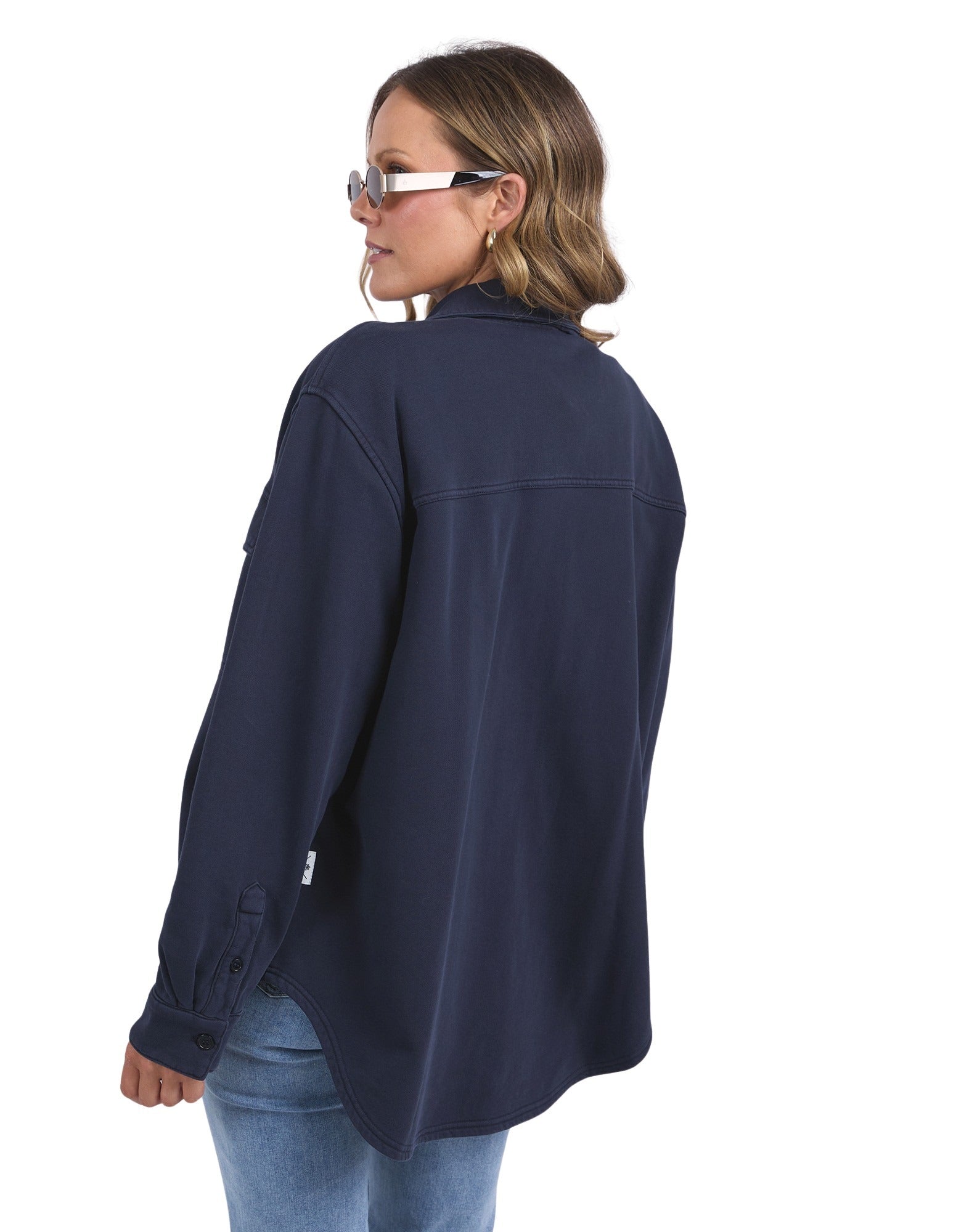 Elm - Poppy Fleece Shacket - Navy