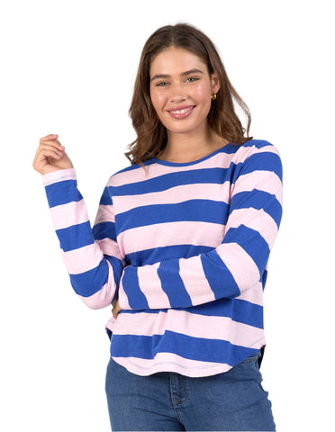 Spritz Long Sleeve Tee French Blue Pink