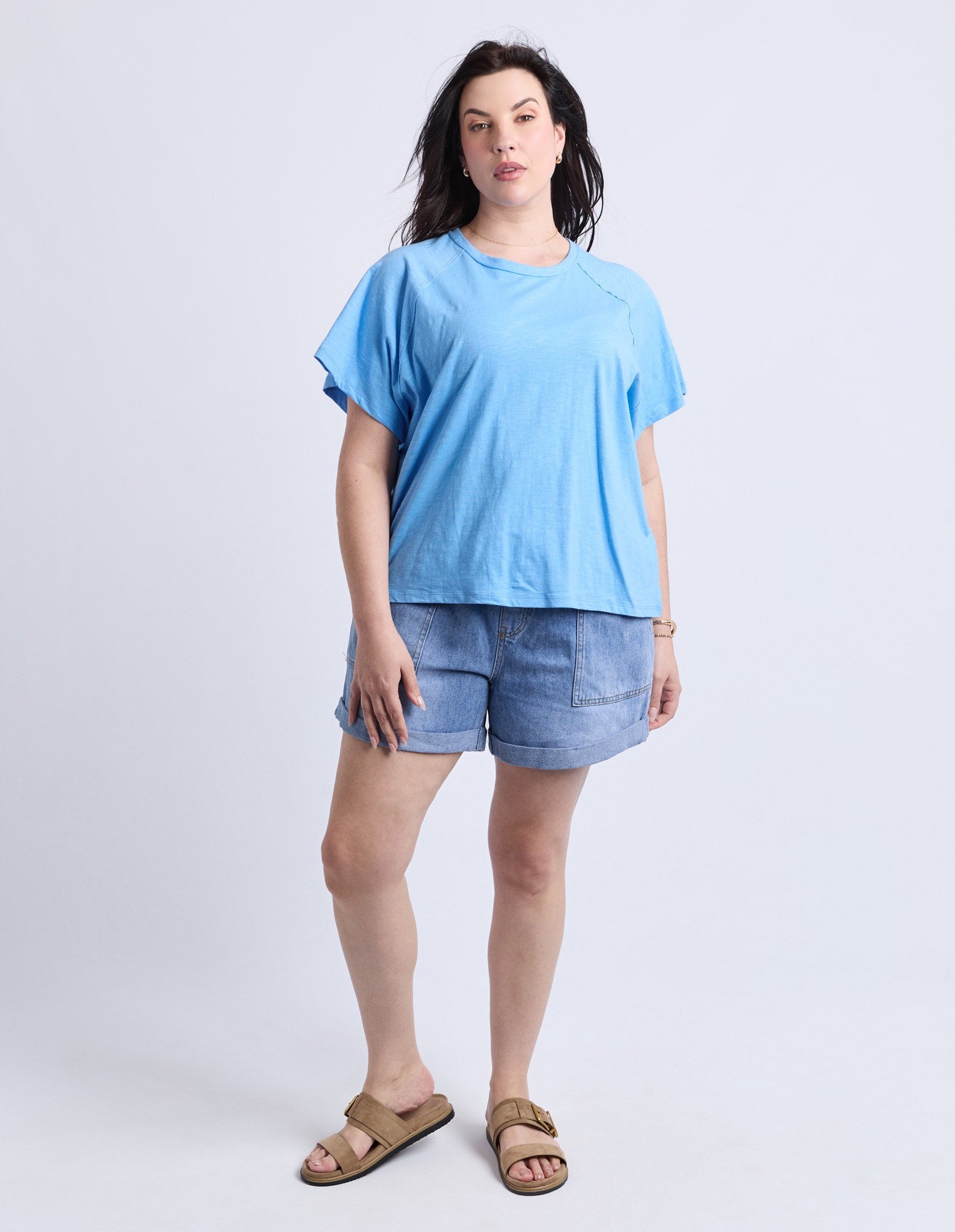 Elm - Shelby Short Sleeve Tee - Azure Blue
