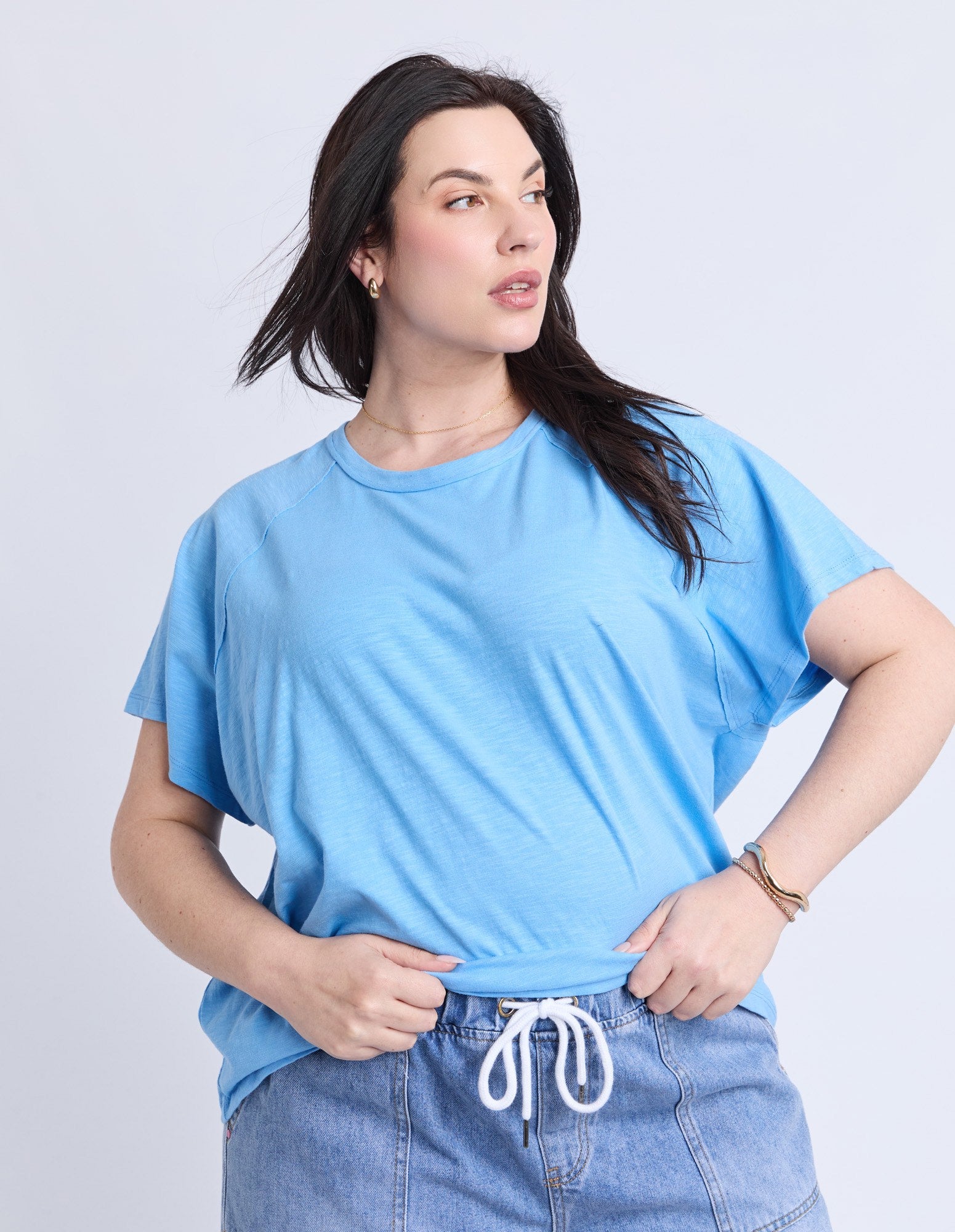 Elm - Shelby Short Sleeve Tee - Azure Blue