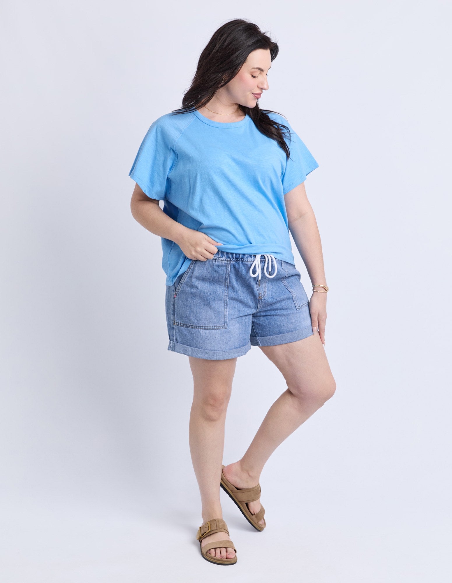 Elm - Shelby Short Sleeve Tee - Azure Blue