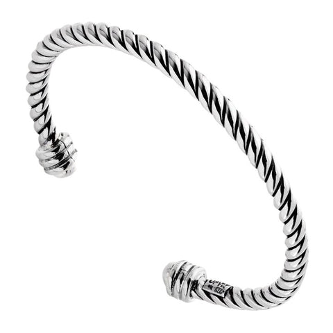 Najo B6849 Rope Cuff Bangle - Silver