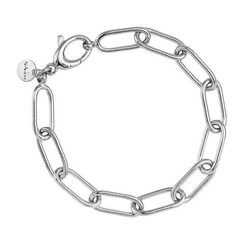 Najo B7039 Vista Large Link Bracelet Silver