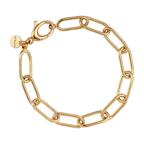 Najo B7040 Vista Large Link Bracelet Gold