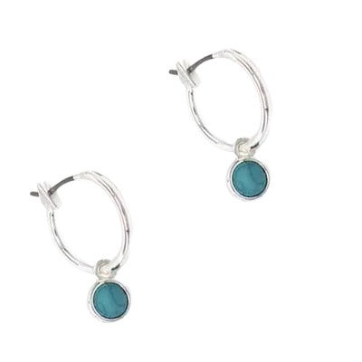Fabienne - Bead Drop Huggie Earring - Turquoise