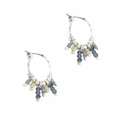 Fabienne - Metal Ball & Bead Hoop Earring