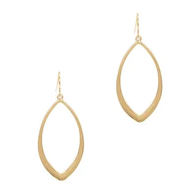 Fabienne - Open Rounded Diamond Hook Earrings