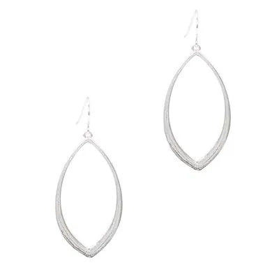 Fabienne - Open Rounded Diamond Hook Earrings