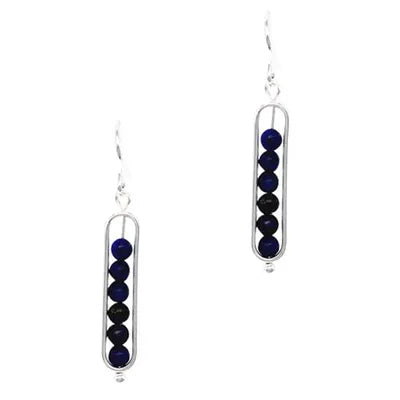 Fabienne - Semi Precious Bead and Metal Hook Earrings