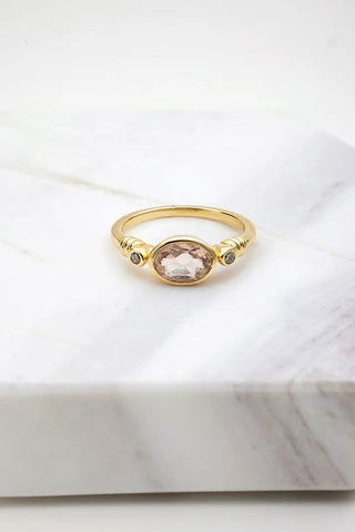 Zafino Chloe Ring - Gold with Morganite