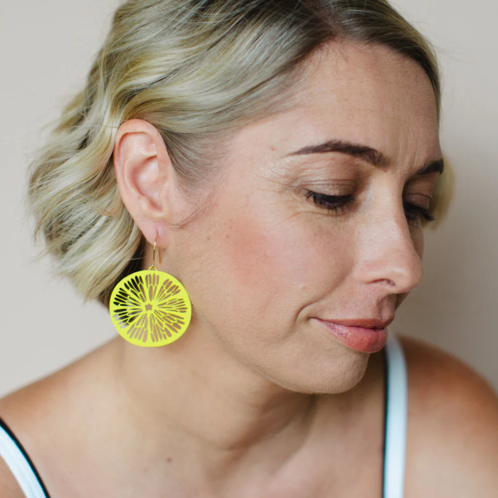 Denz & Co - Citrus Slice Earrings - Lemon