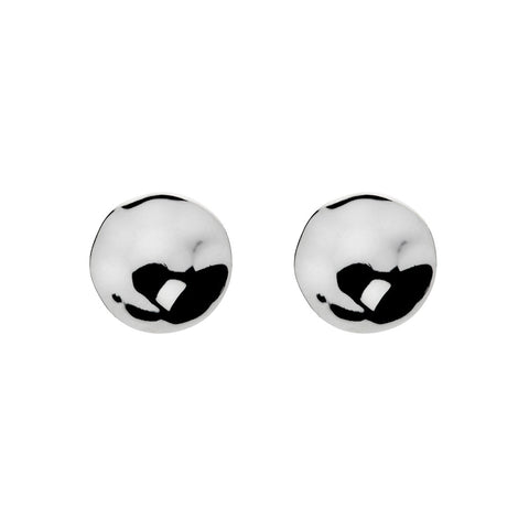 Najo E2418 Double Beat Stud Earrings Silver