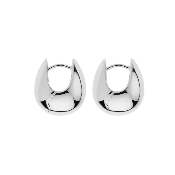 Najo E5530 Mode Silver Huggie Earring